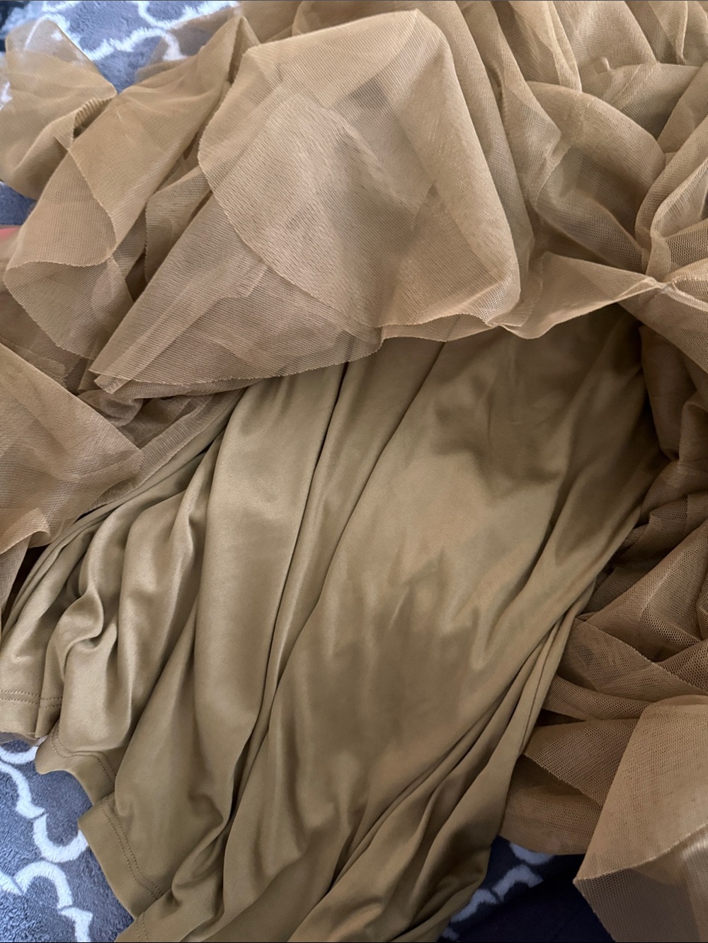 Chelsea & Violet Olive Ruffle Tulle Maxi Skirt - Picture 5 of 5